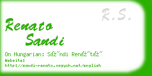 renato sandi business card
